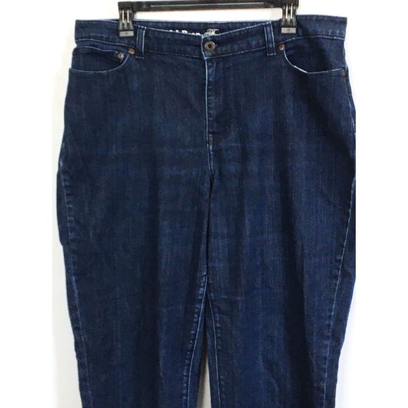 L.L. Bean Favorite Jean Dark Blue Curvy Fit Women's Size 16T Jeans - Picture 1 of 8